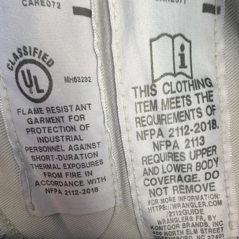 Wrangler FR Flame Resistant Jeans Mens Blue Denim Work Pants Size 35x36